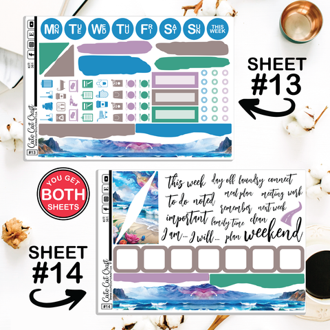 Wispy Waves #361 || Journaling Sheets