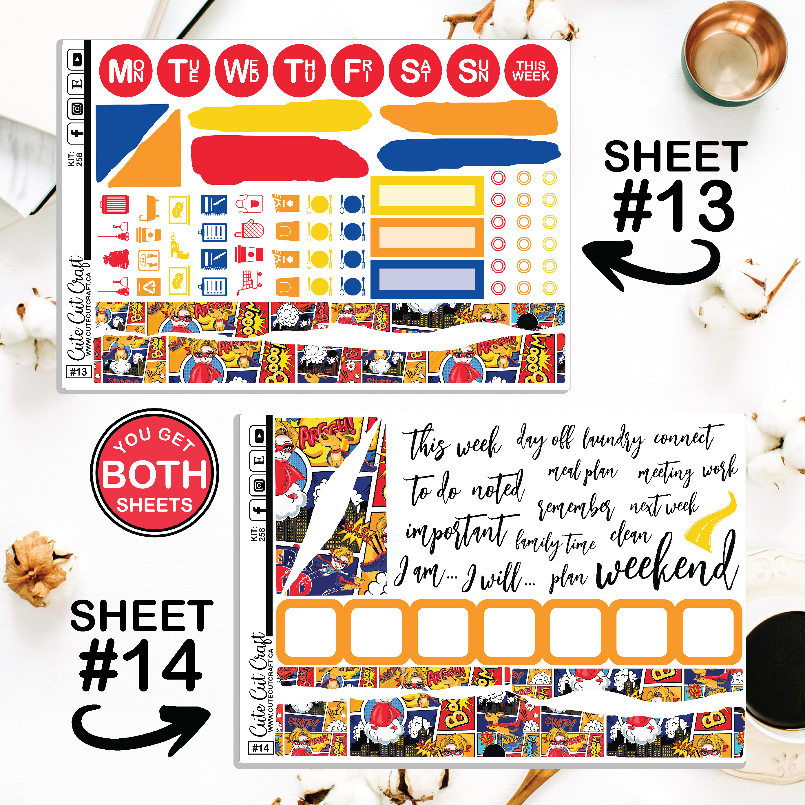 Super Kid #258 || Journaling Sheets