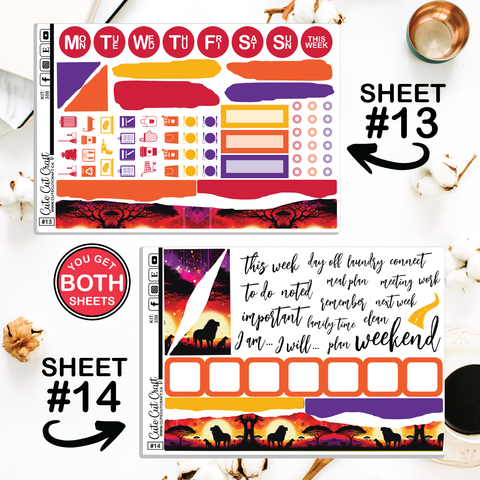 Sunset Pride #358 || Journaling Sheets