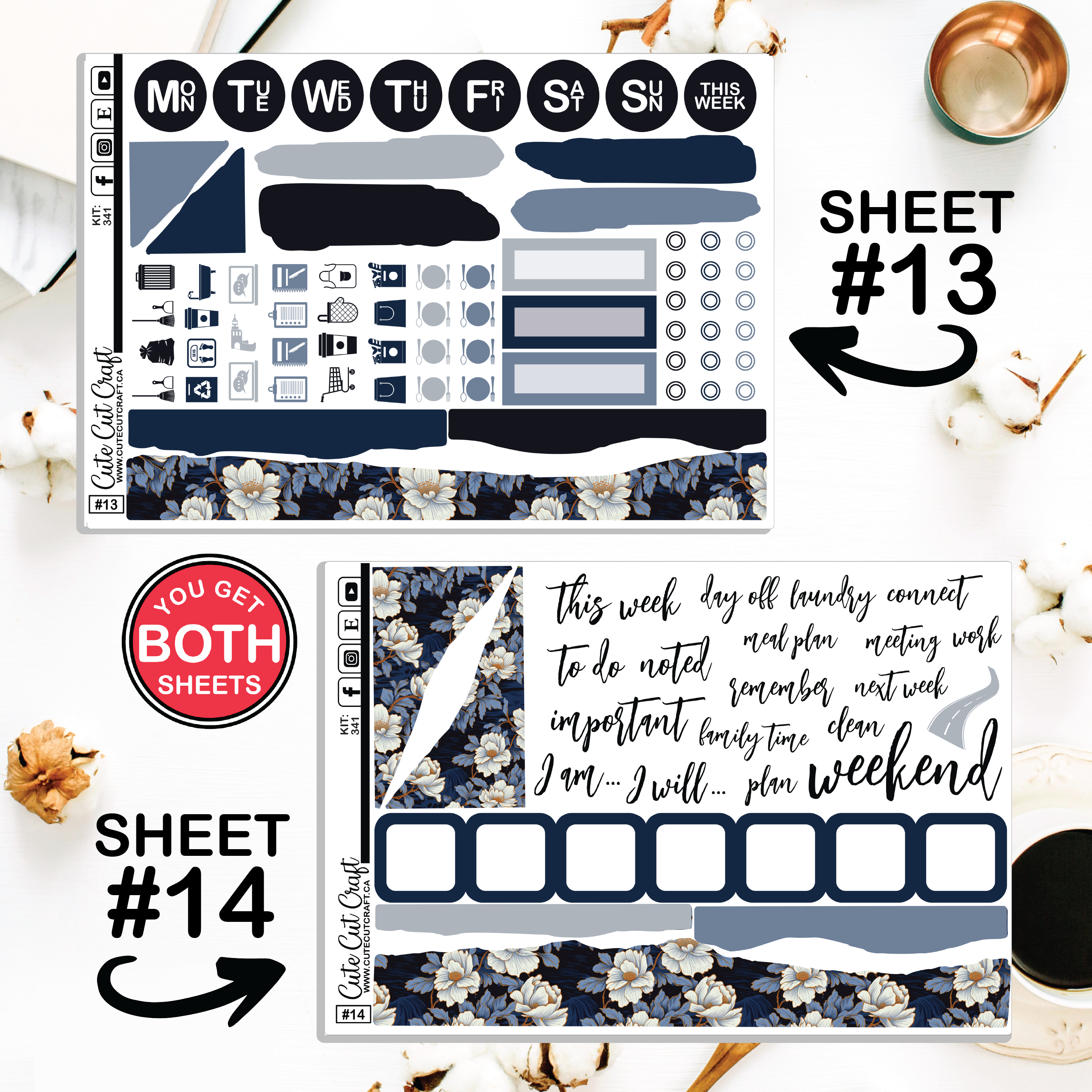 Moonlit Bridges #341 || Journaling Sheets