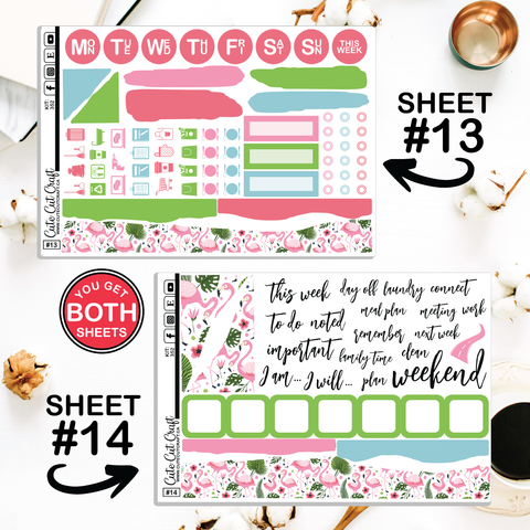 Flamingo Fling #352 || Journaling Sheets