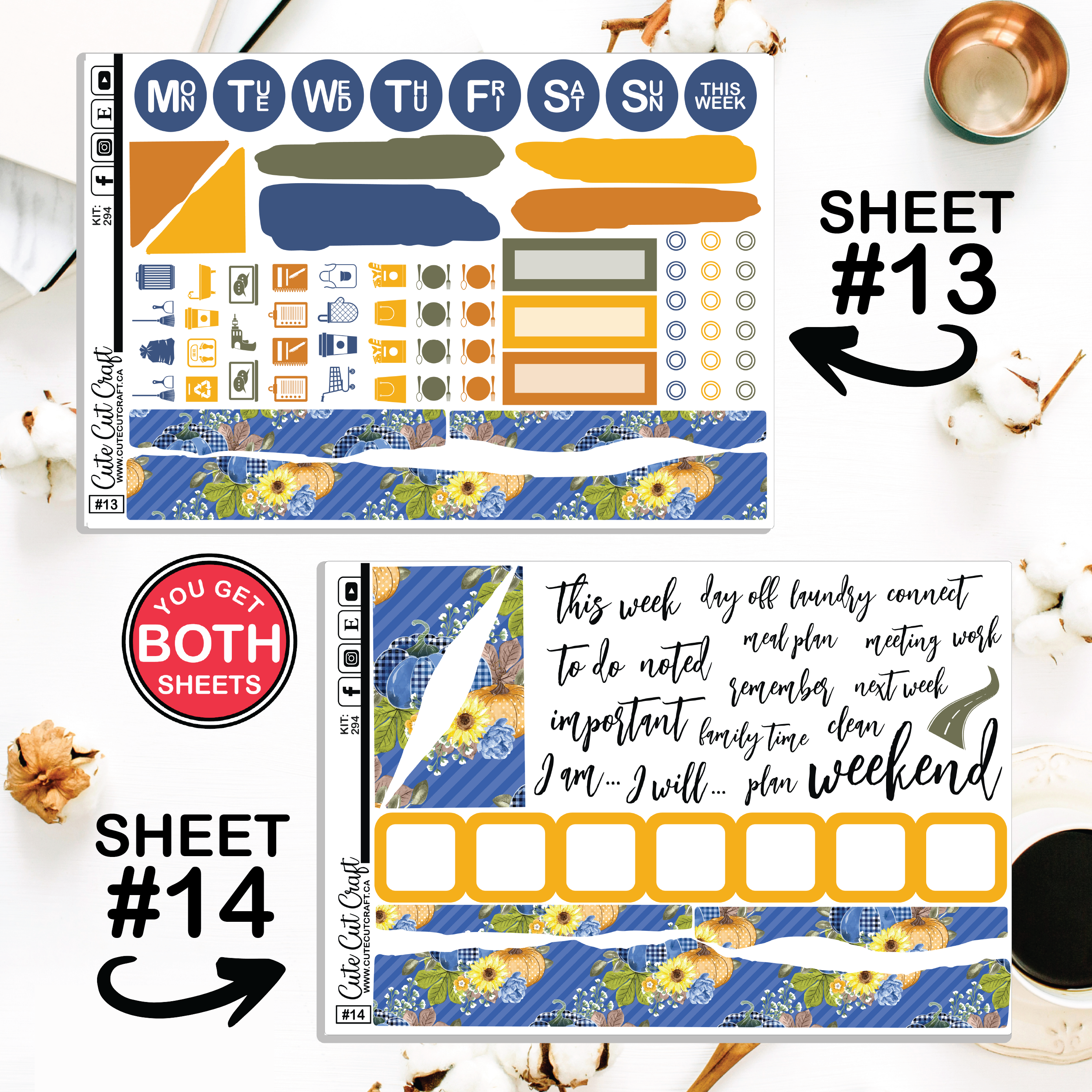 Pumpkin Bee #294 || Journaling Sheets