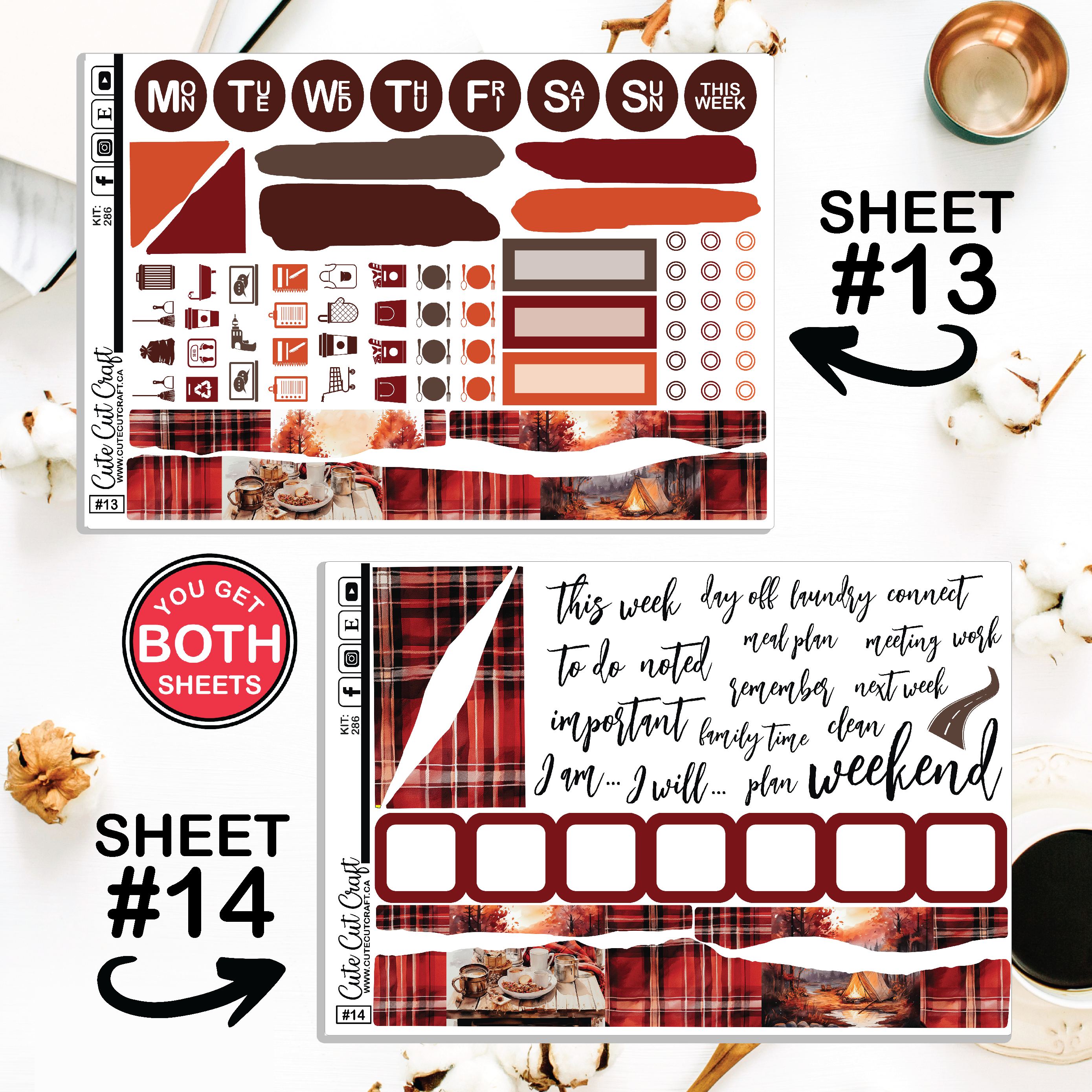 Red Fall # 286 || Journaling Sheets