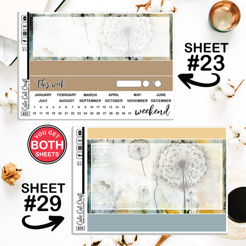 Retro Dandelion #277 || Journaling Sheets