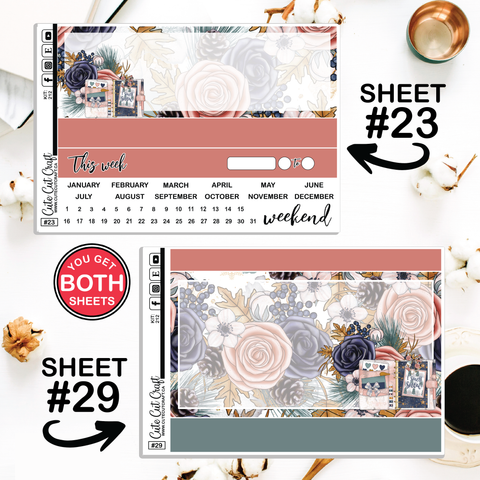 Rosy Cozy #212 || Journaling Sheets