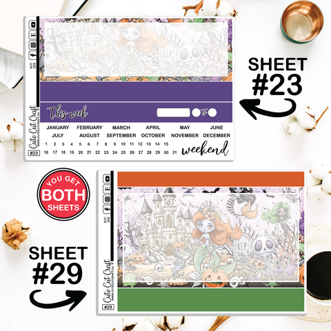 Spooky Splash #359 || Journaling Sheets