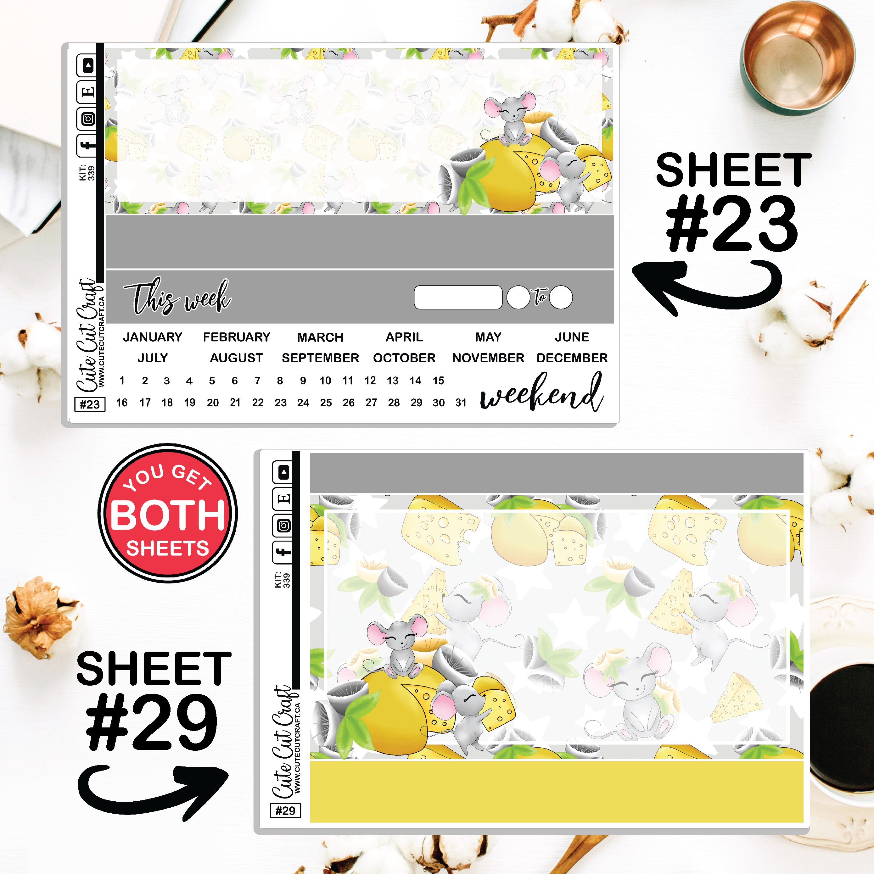 Totally Cheesy #339 || Journaling Sheets