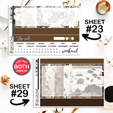 Coffee Cream Cow #373 || Journaling Sheets