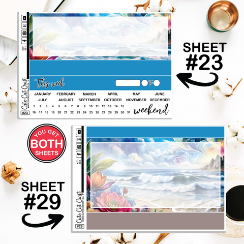 Wispy Waves #361 || Journaling Sheets