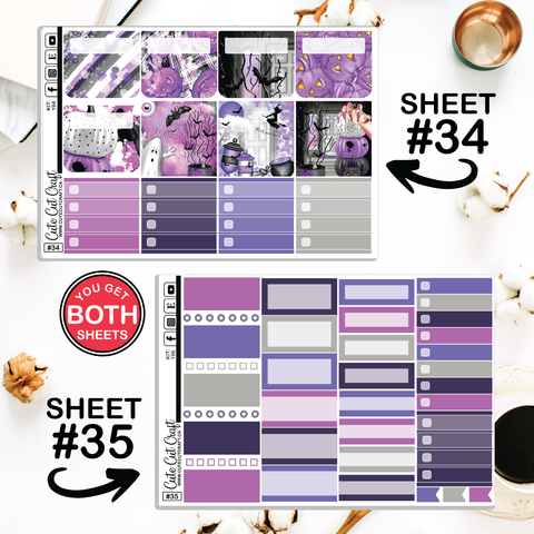 Purple Halloween #196 || Journaling Sheets