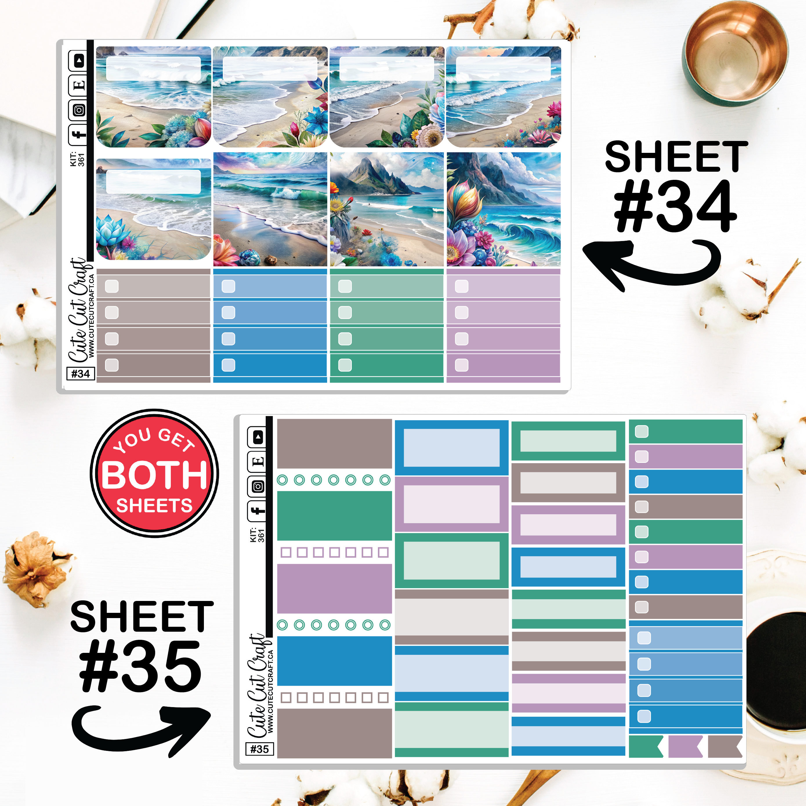 Wispy Waves #361 || Journaling Sheets