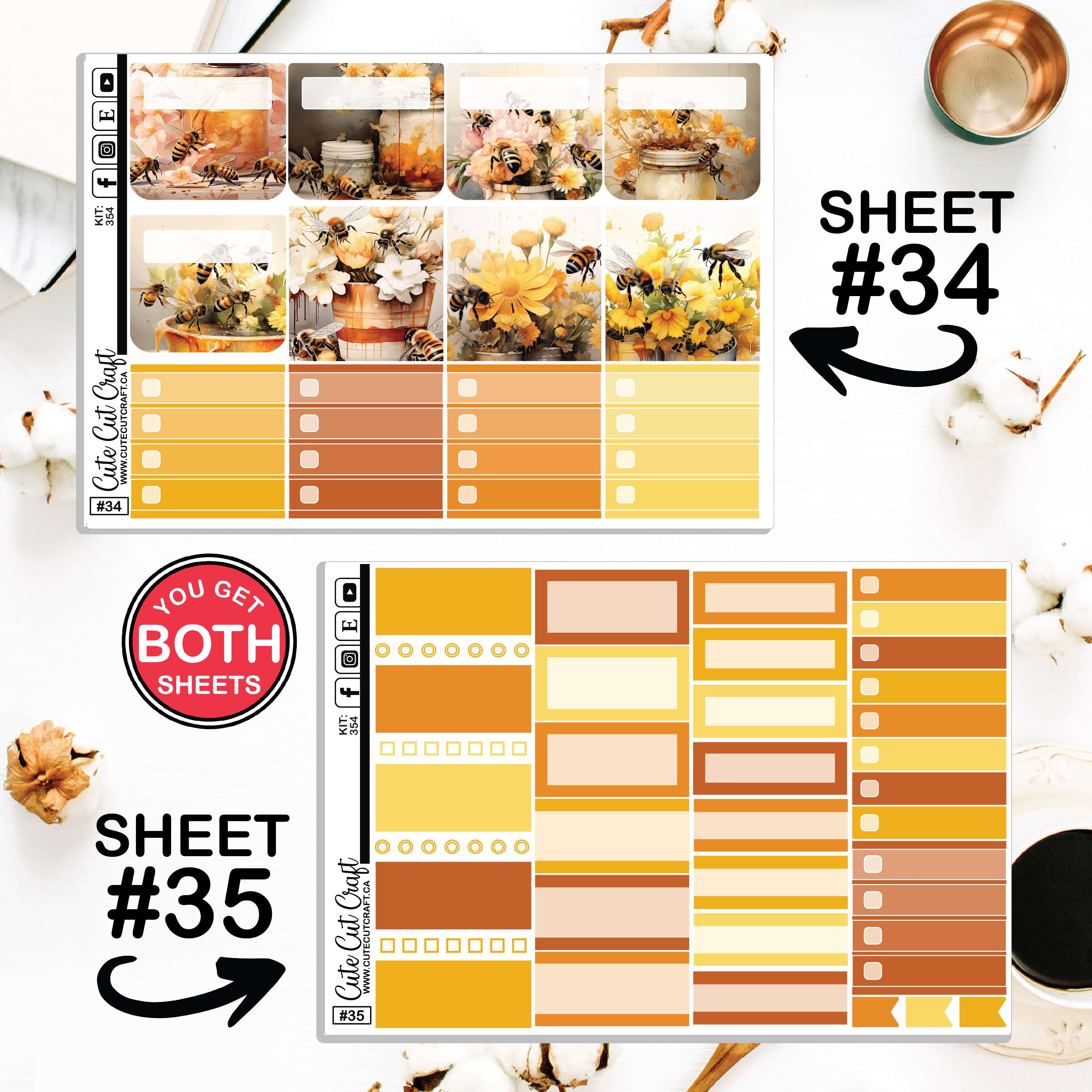 Bumble Bee #354 || Journaling Sheets