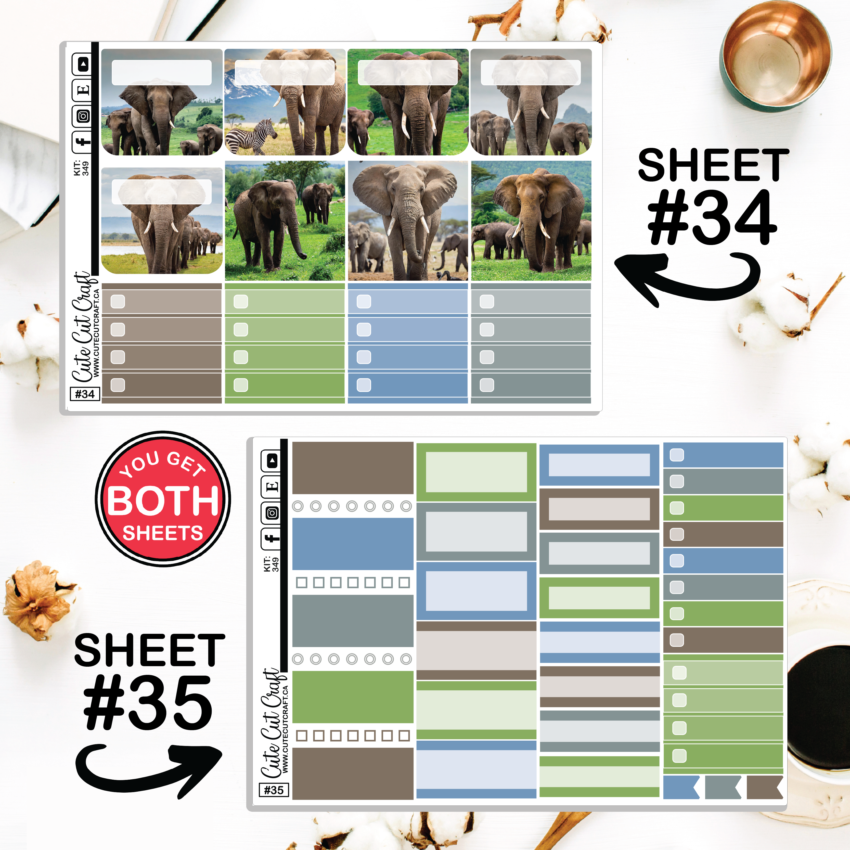 Elephant Expedition #349 || Journaling Sheets