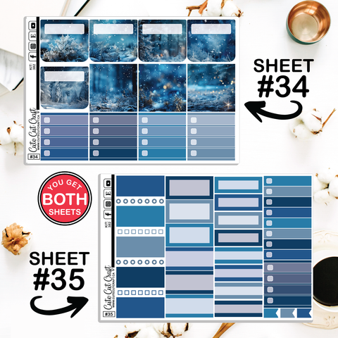 Blissful Blue #382 || Journaling Sheets