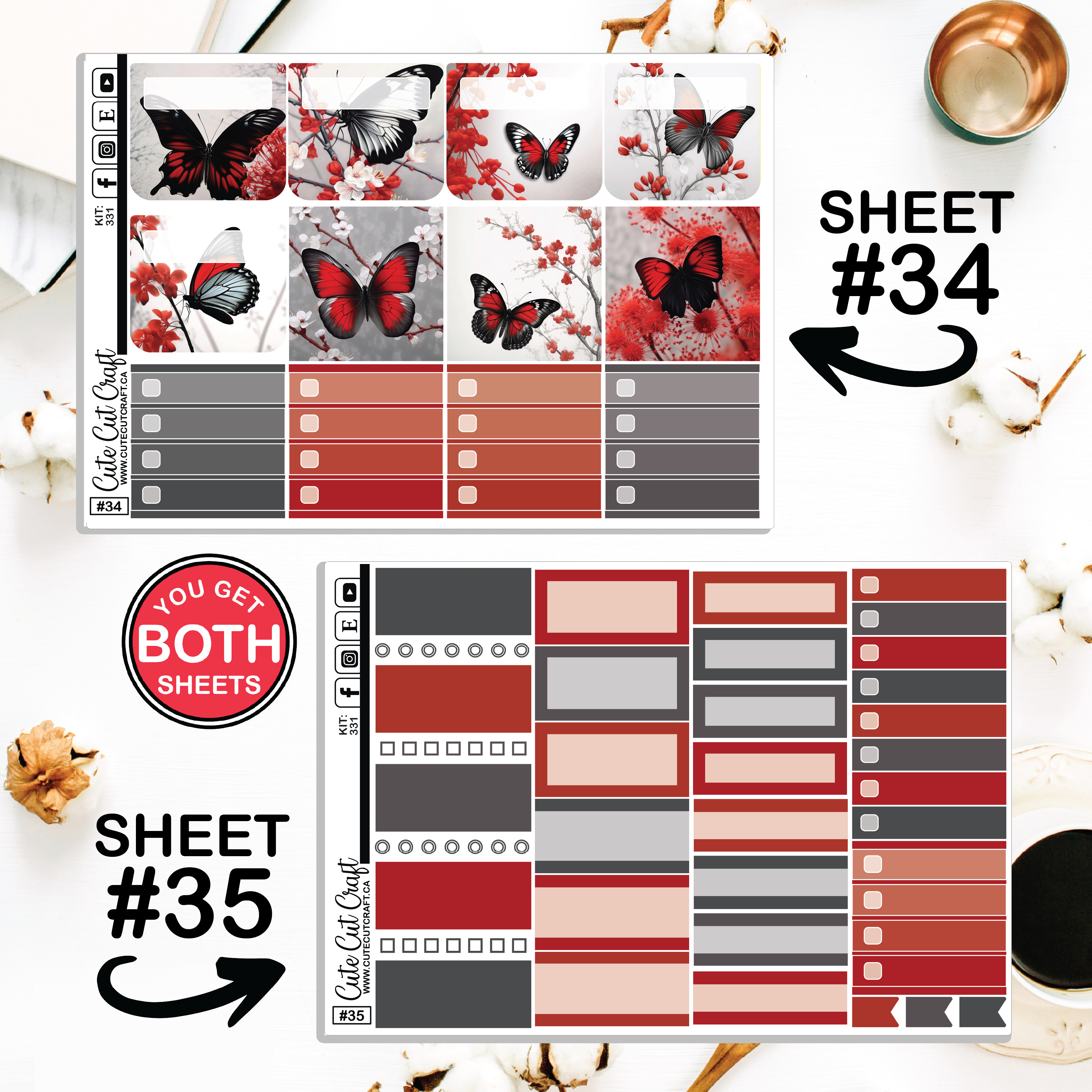 Scarlet Flight #331 || Journaling Sheets