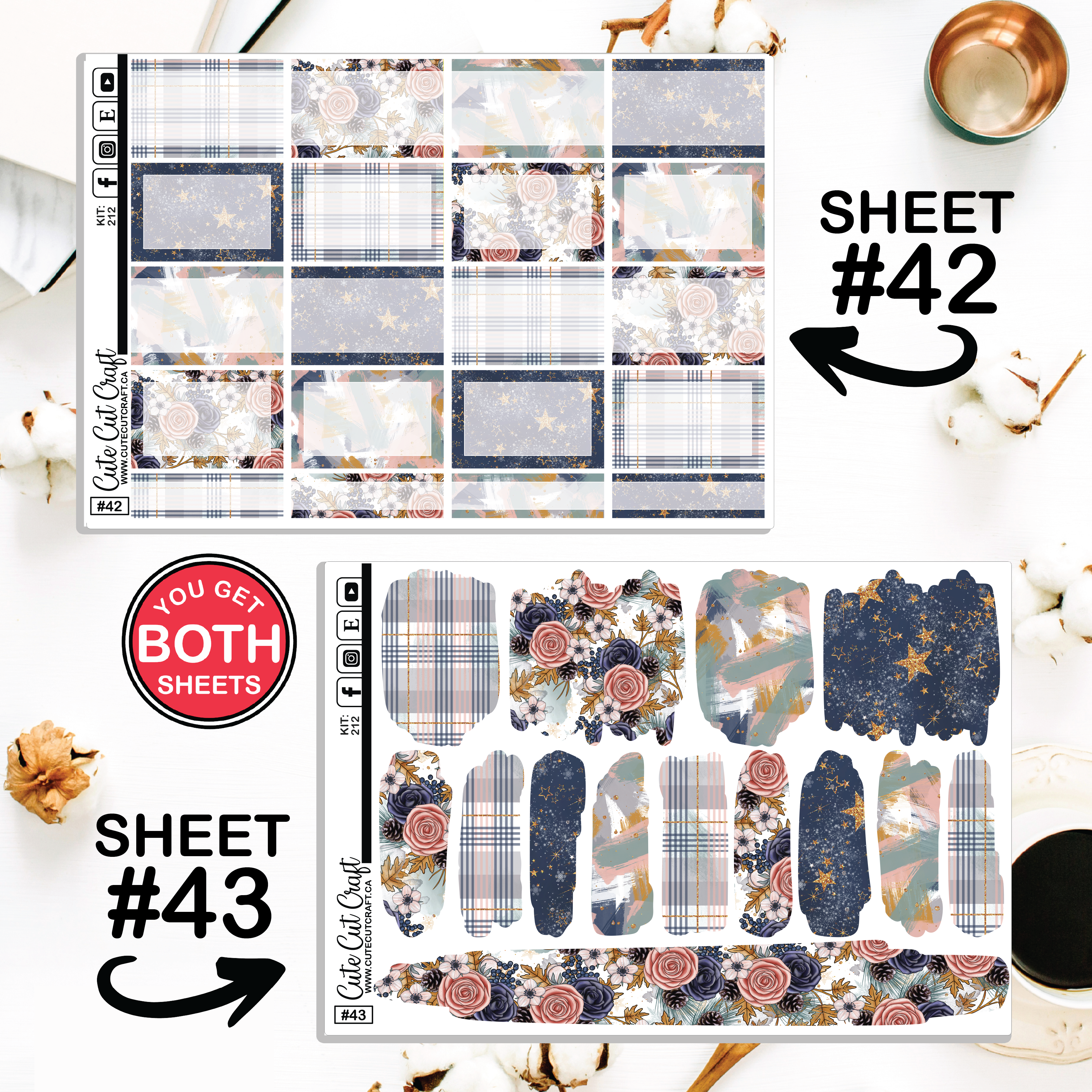 Rosy Cozy #212 || Journaling Sheets