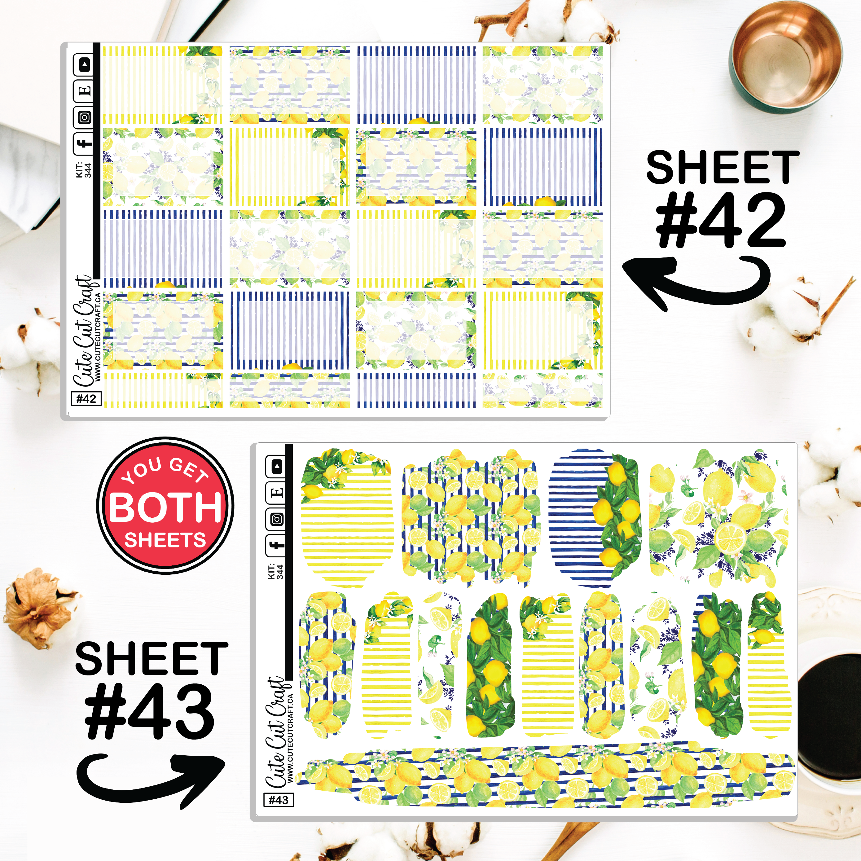 Lemon Drop #344 || Journaling Sheets