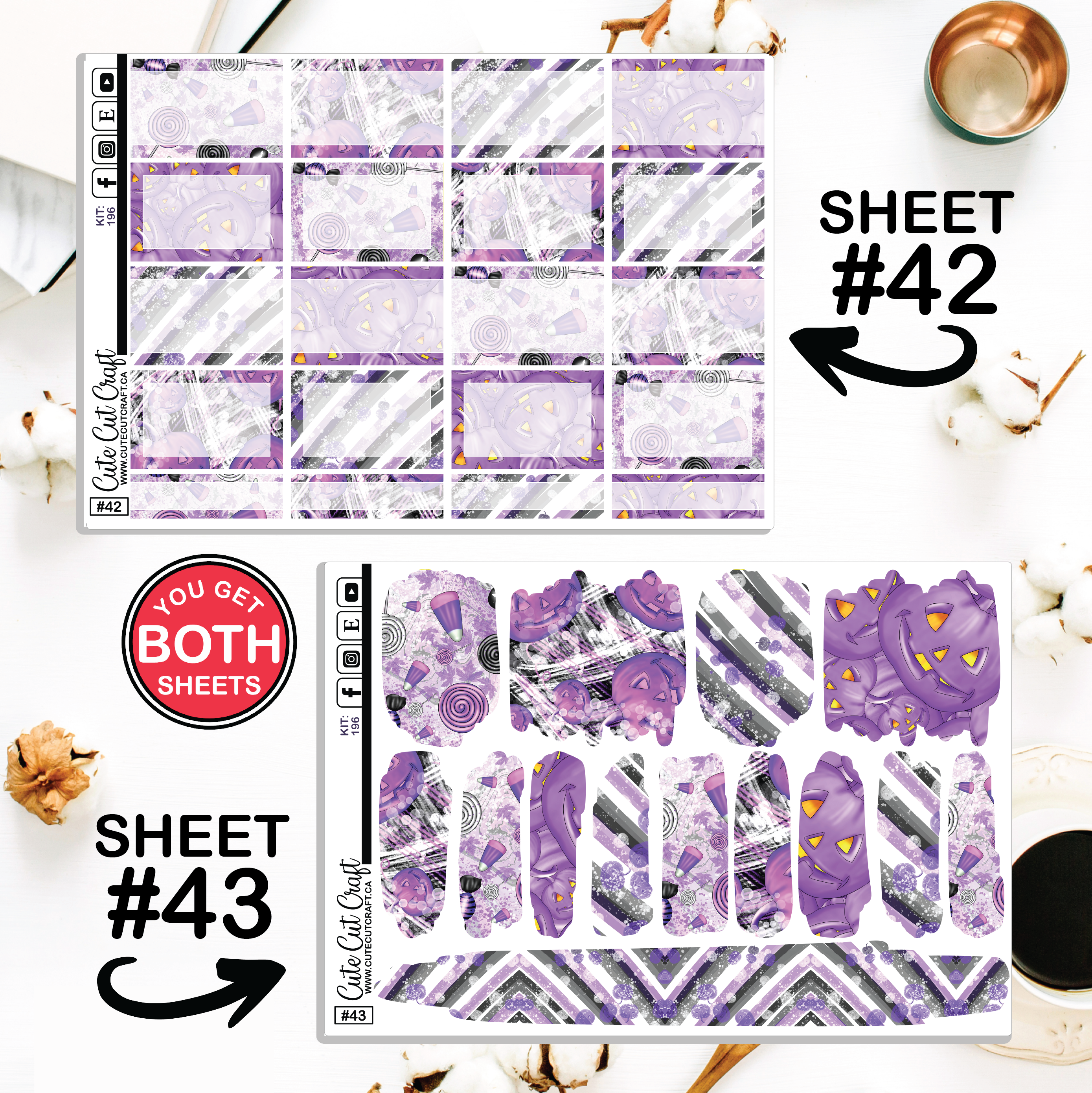 Purple Halloween #196 || Journaling Sheets