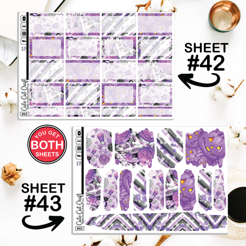 Purple Halloween #196 || Journaling Sheets