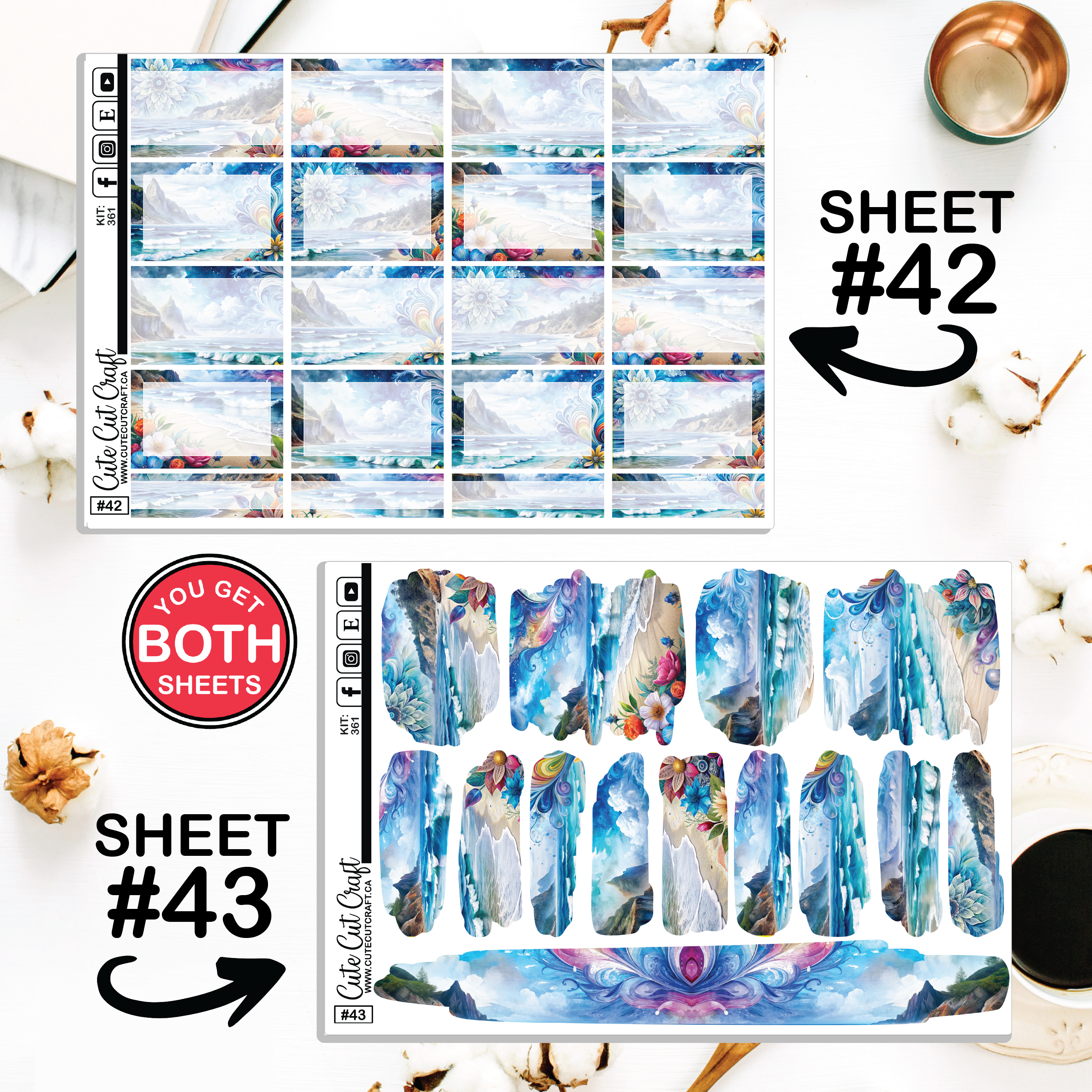 Wispy Waves #361 || Journaling Sheets