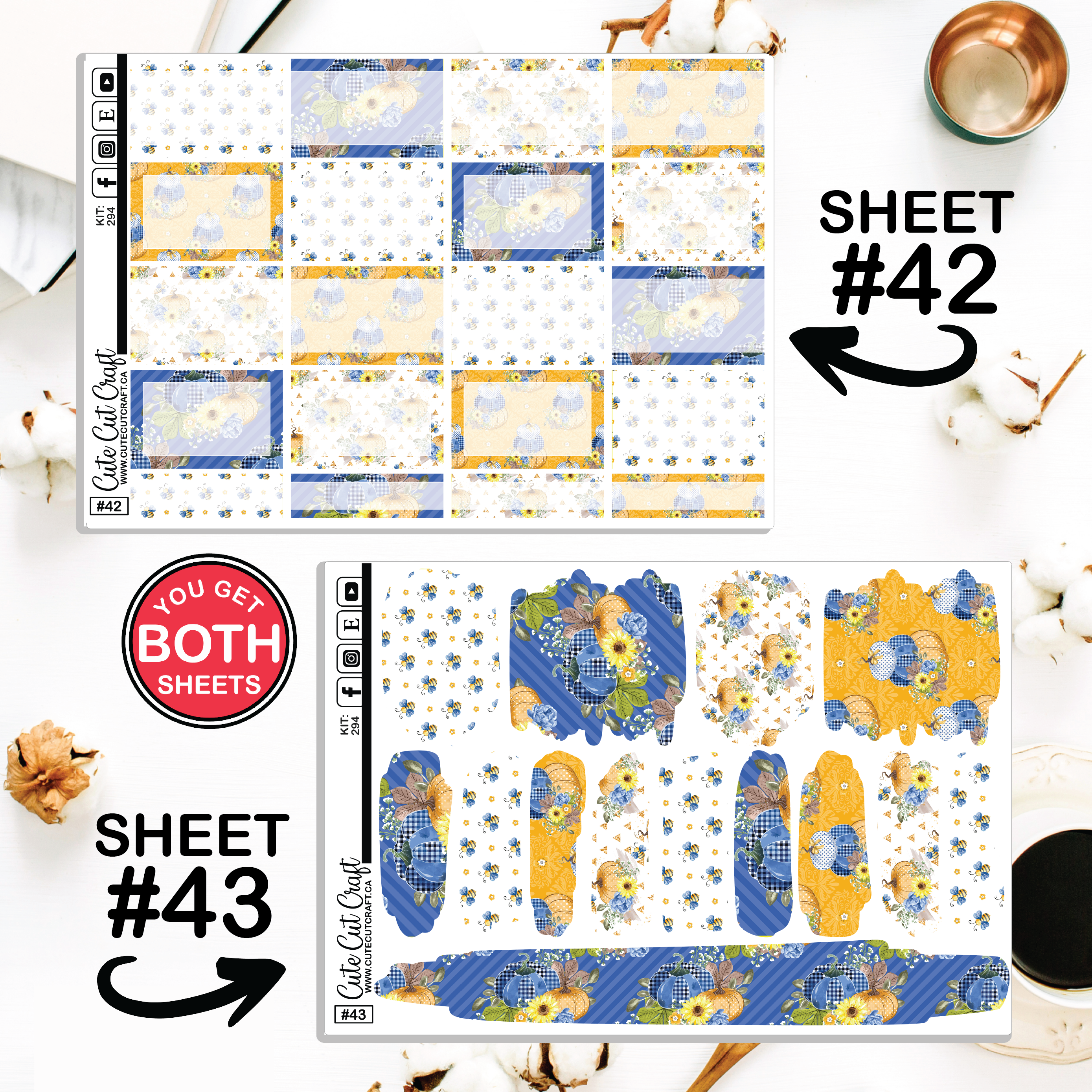 Pumpkin Bee #294 || Journaling Sheets