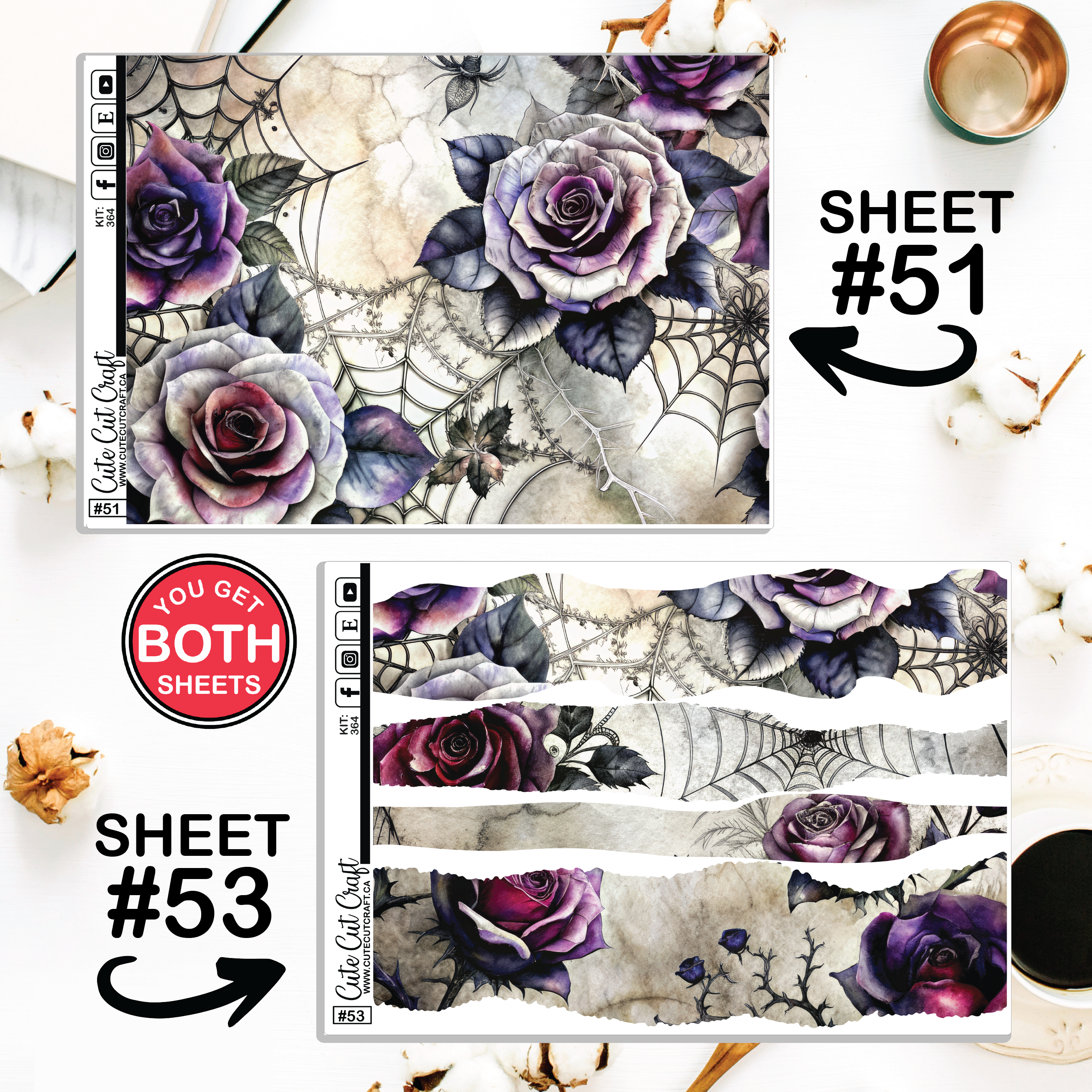 Romantic Poison #364 || Journaling Sheets