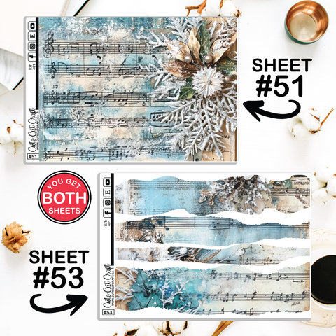 Musical Winter #401 || Journaling Sheets