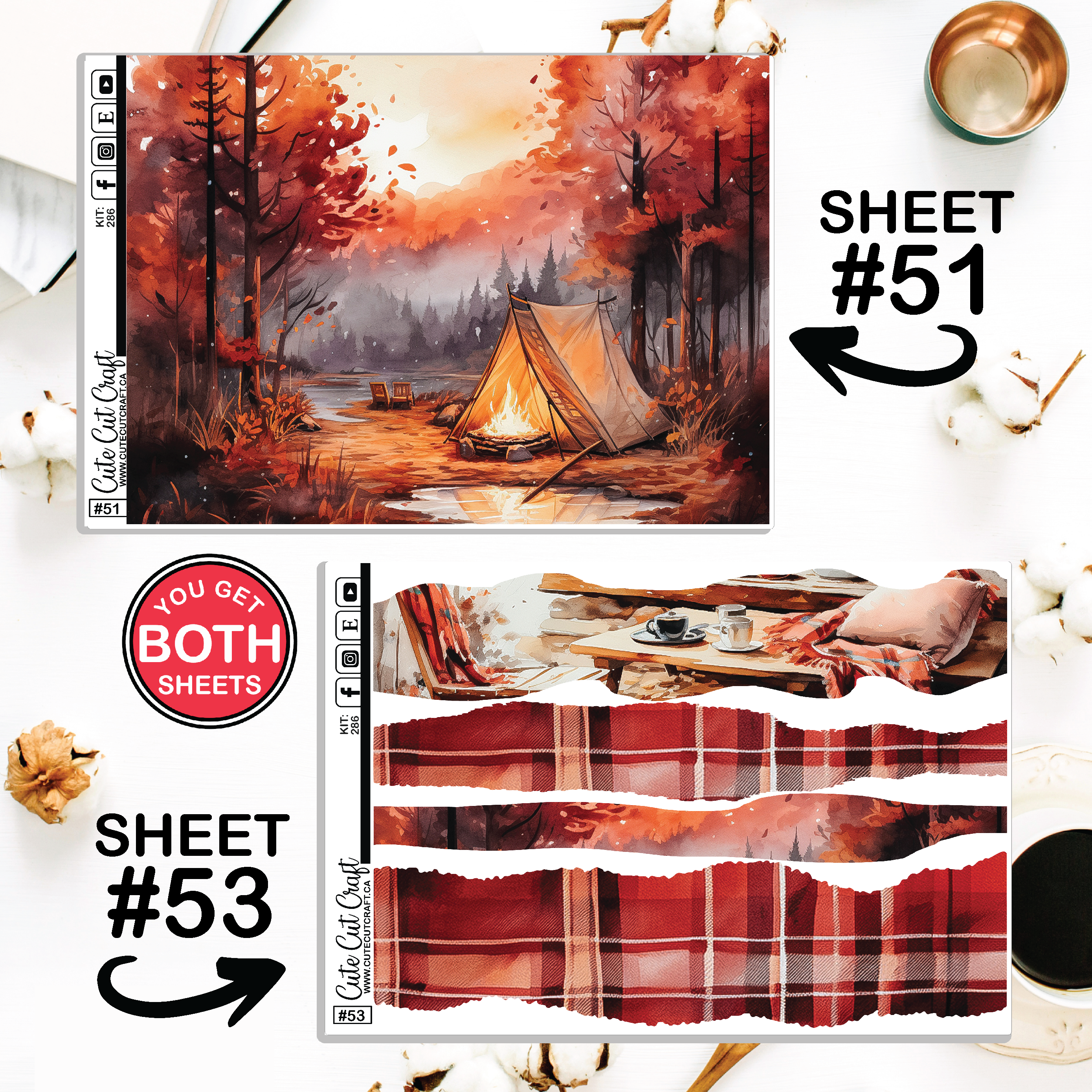 Red Fall # 286 || Journaling Sheets