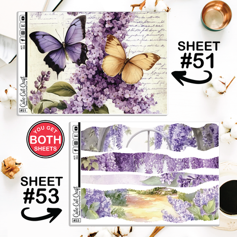 Lilac #394 || Journaling Sheets