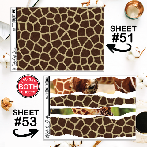 Giraffe #241 || Journaling Sheets