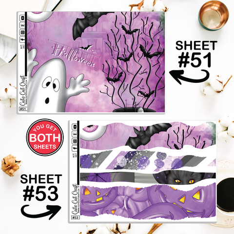 Purple Halloween #196 || Journaling Sheets