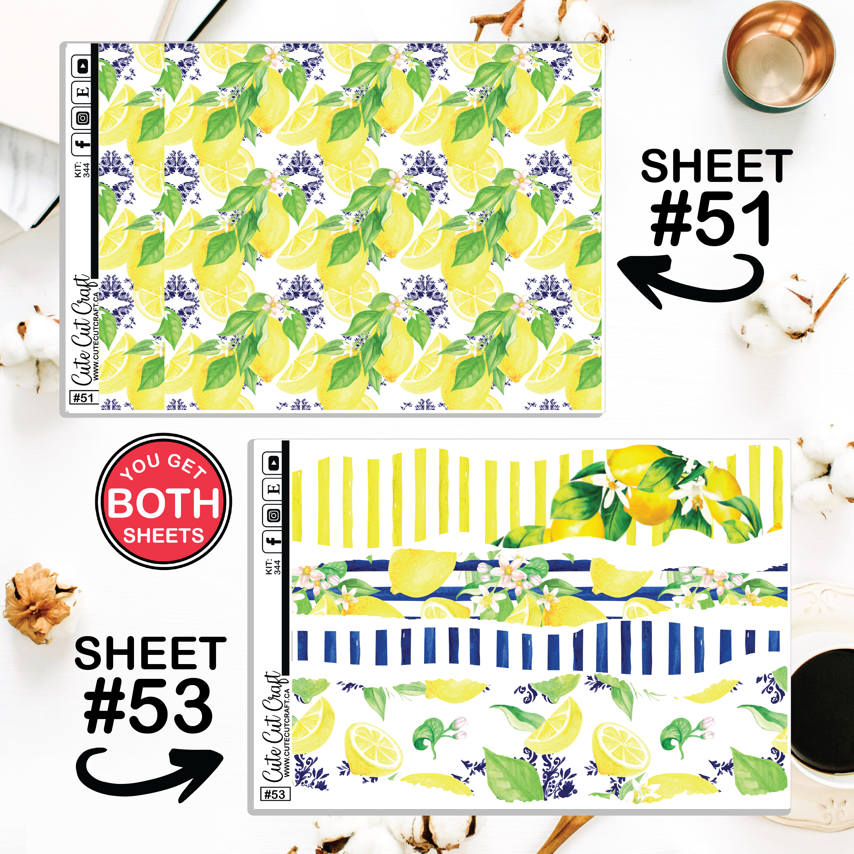 Lemon Drop #344 || Journaling Sheets