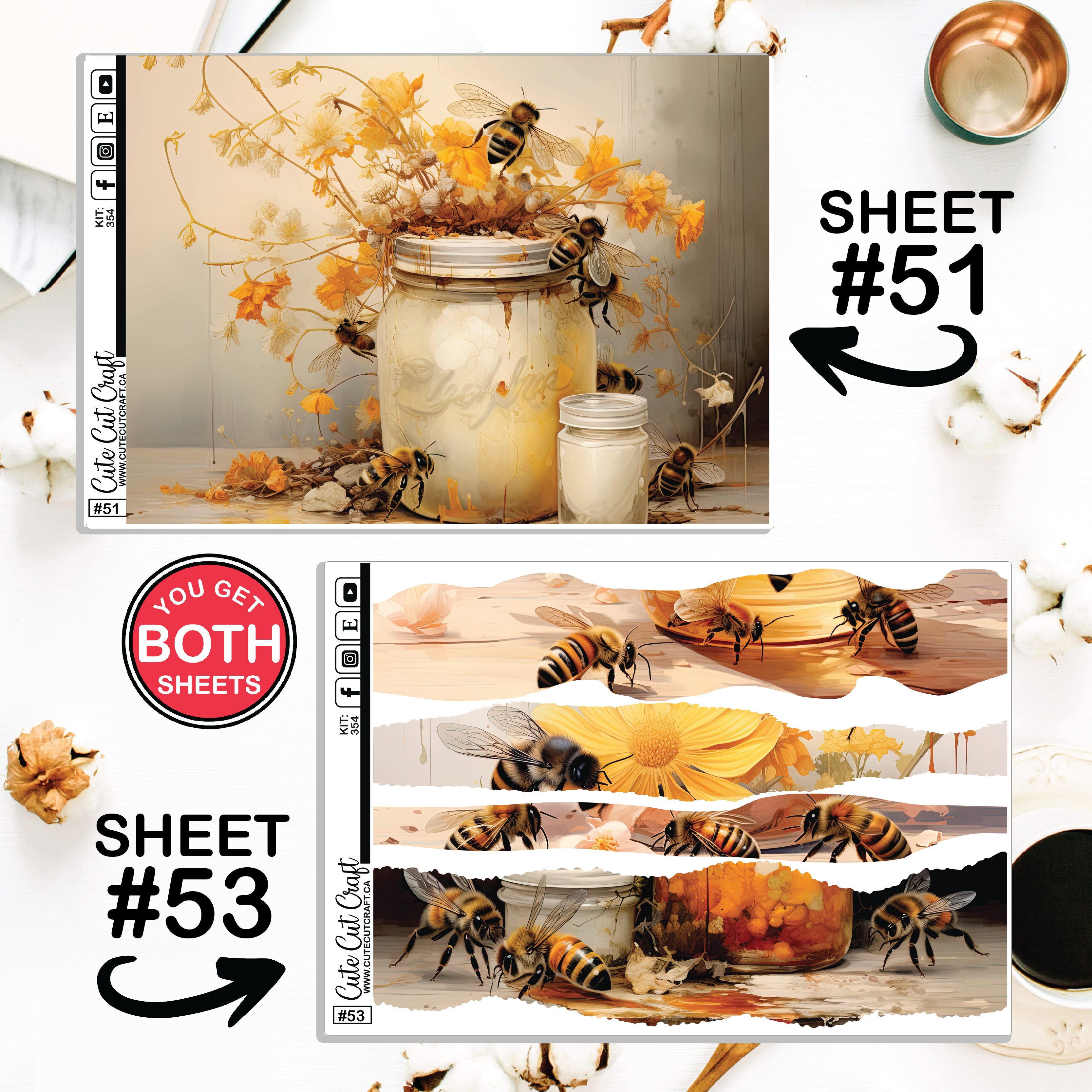 Bumble Bee #354 || Journaling Sheets