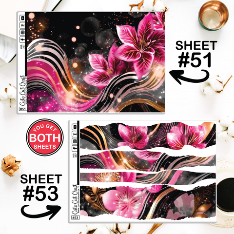 Jazzy Fleurs #357 || Journaling Sheets