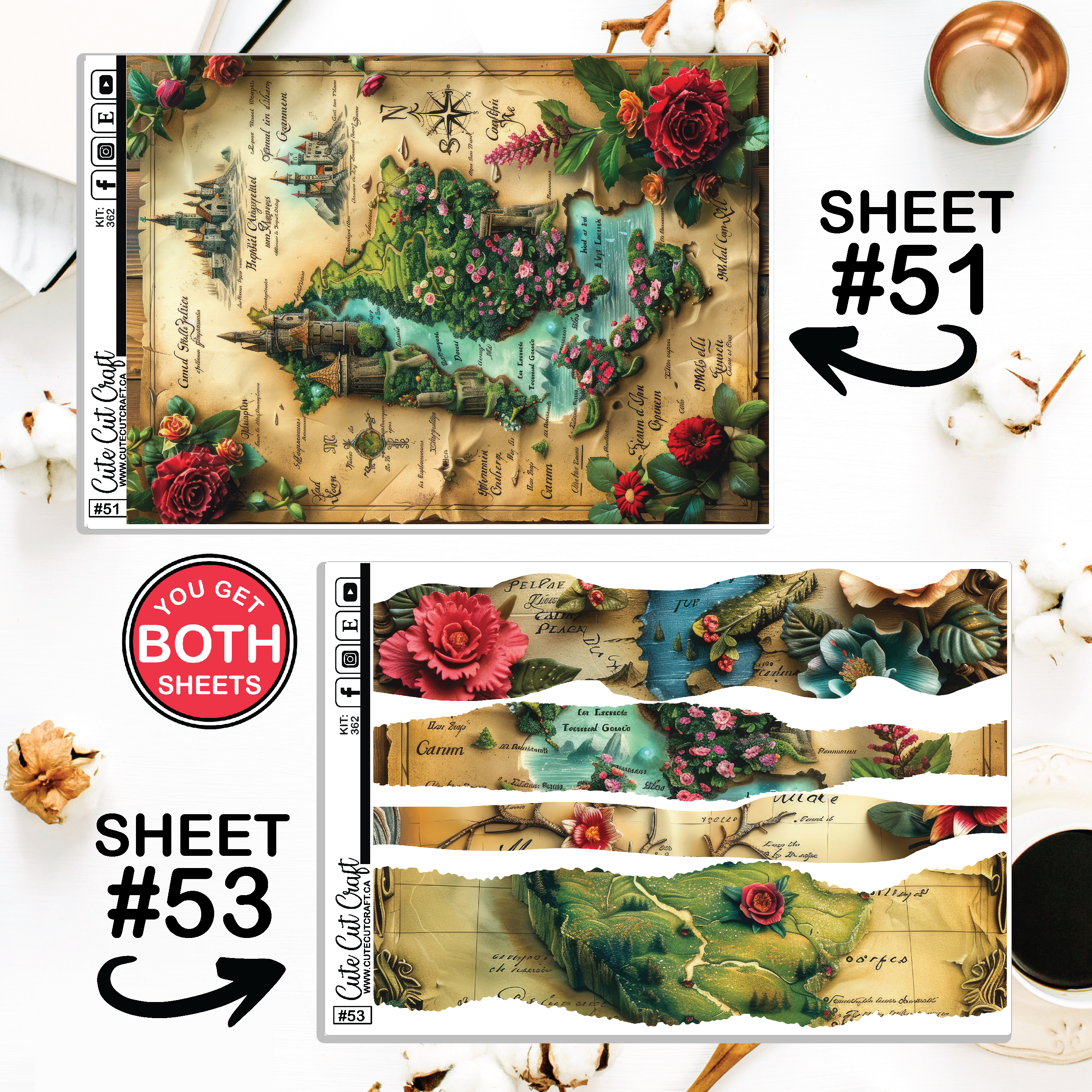 Magical Map #362 || Journaling Sheets