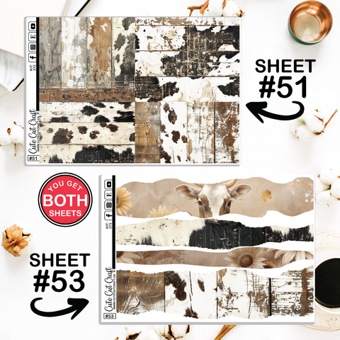 Coffee Cream Cow #373 || Journaling Sheets