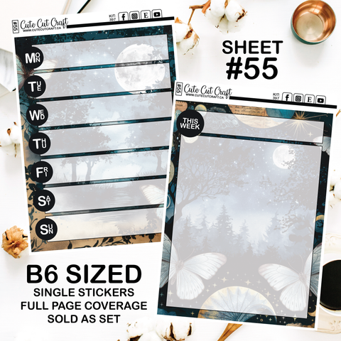 Blue Butterfly #397 || Journaling Sheets