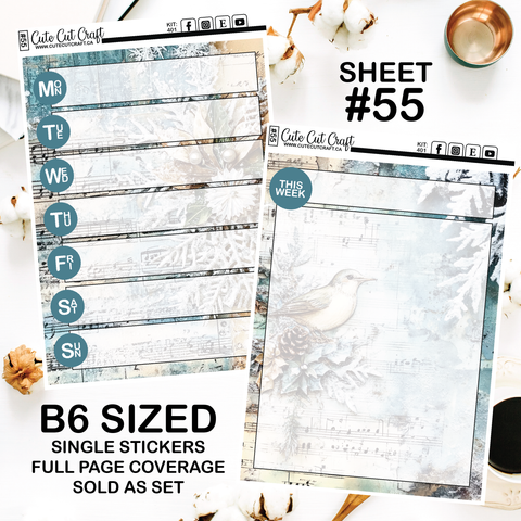 Musical Winter #401 || Journaling Sheets