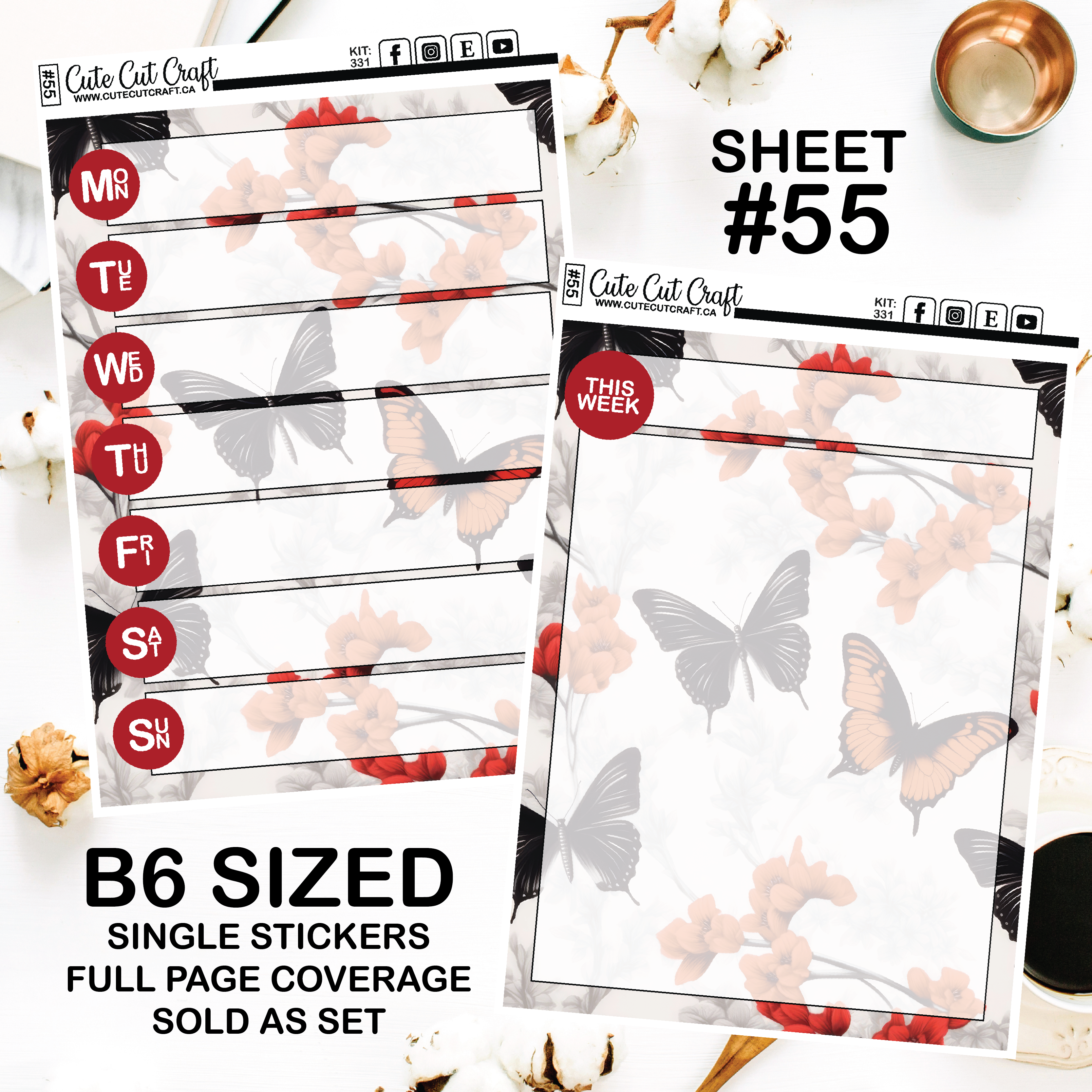 Scarlet Flight #331 || Journaling Sheets