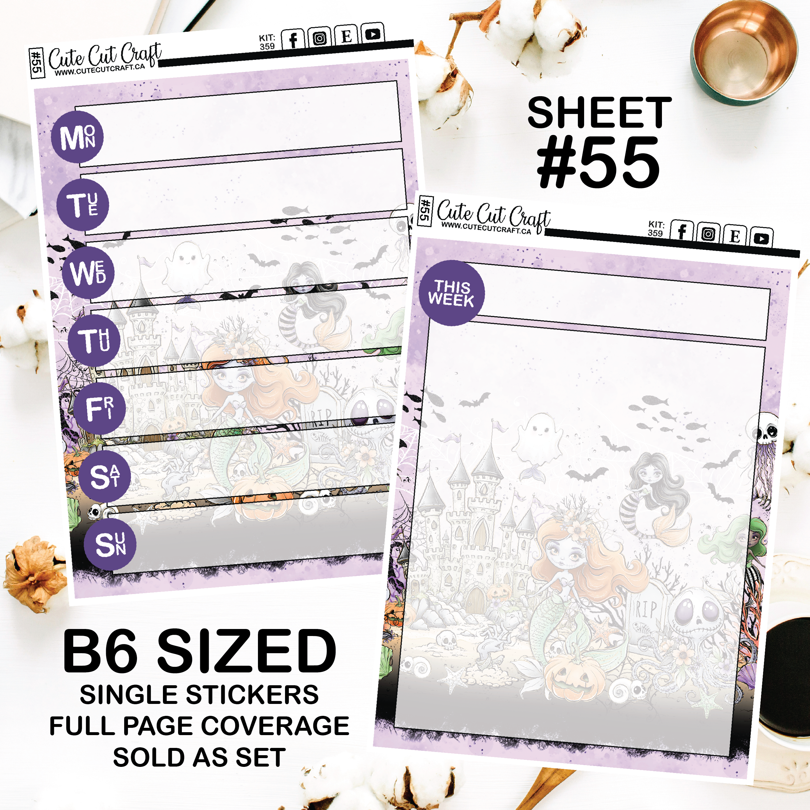 Spooky Splash #359 || Journaling Sheets