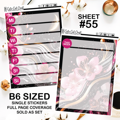 Jazzy Fleurs #357 || Journaling Sheets