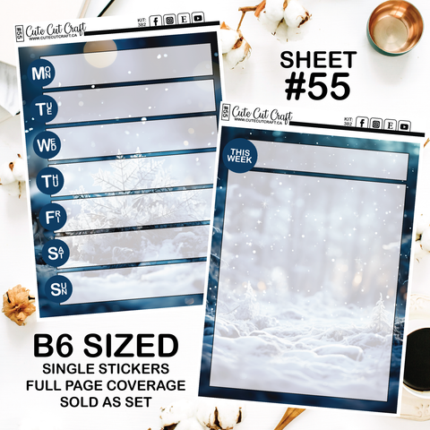 Blissful Blue #382 || Journaling Sheets