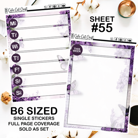 Lilac #394 || Journaling Sheets