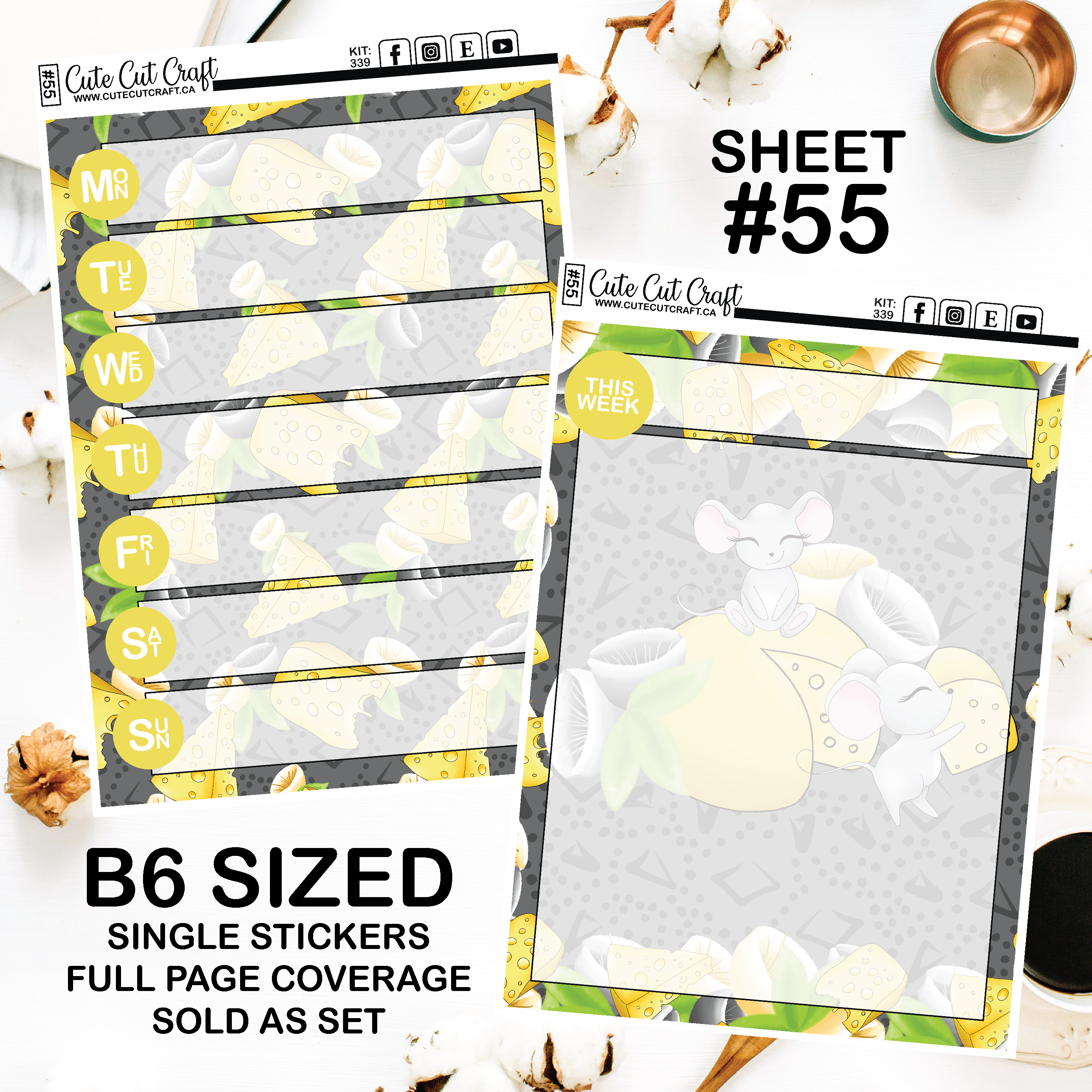 Totally Cheesy #339 || Journaling Sheets