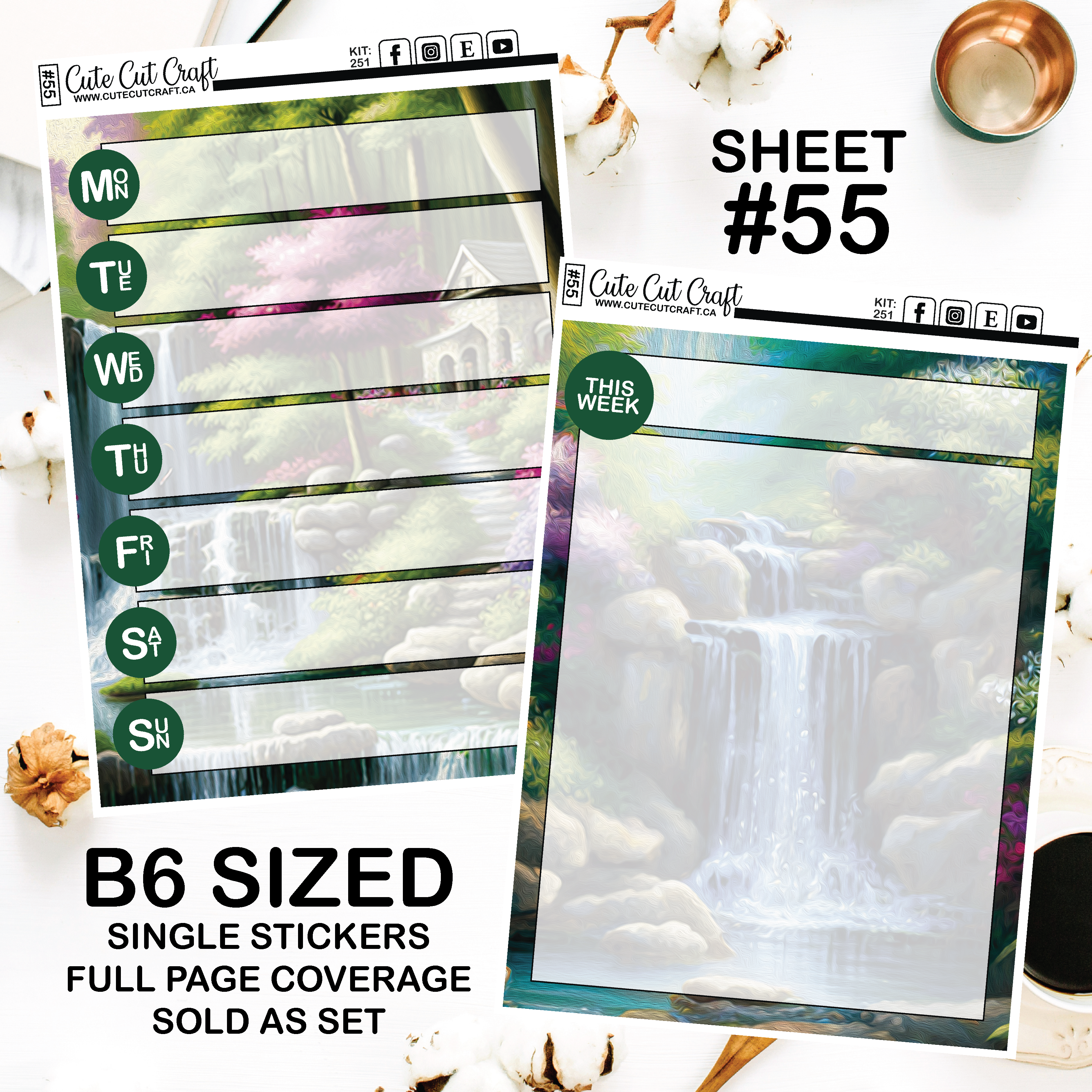 Mystic Falls #251 || Journaling Sheets