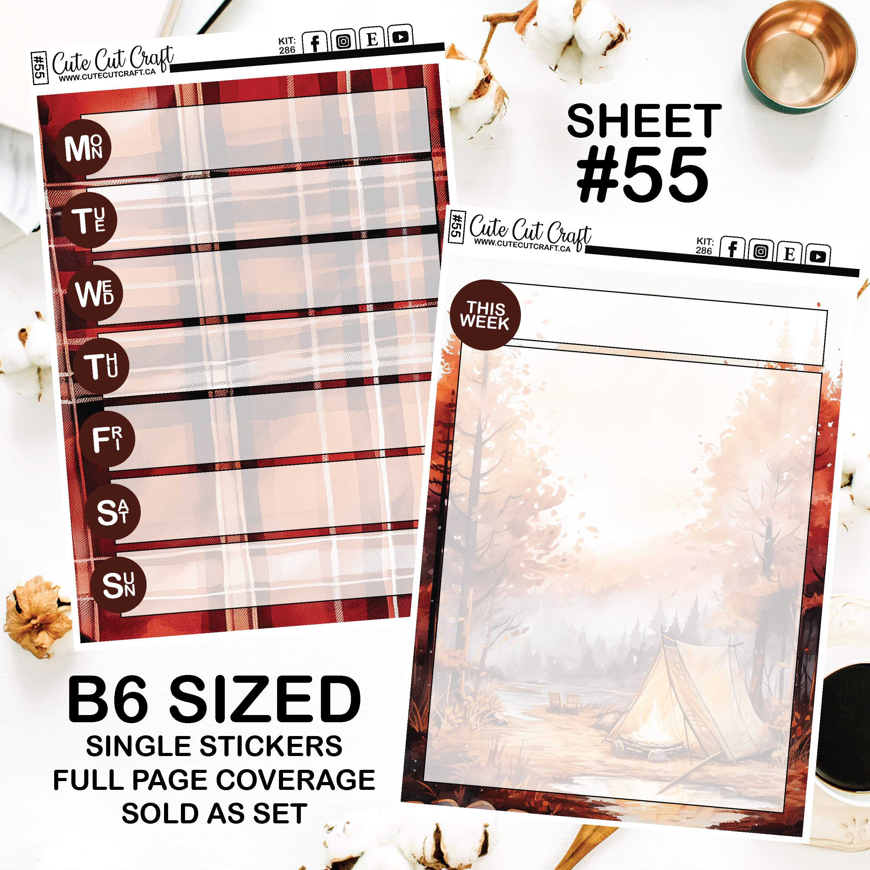 Red Fall # 286 || Journaling Sheets