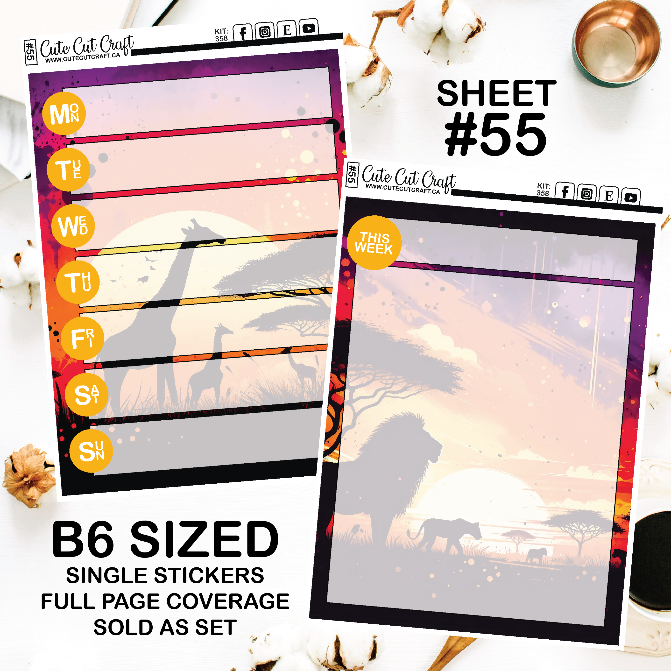 Sunset Pride #358 || Journaling Sheets