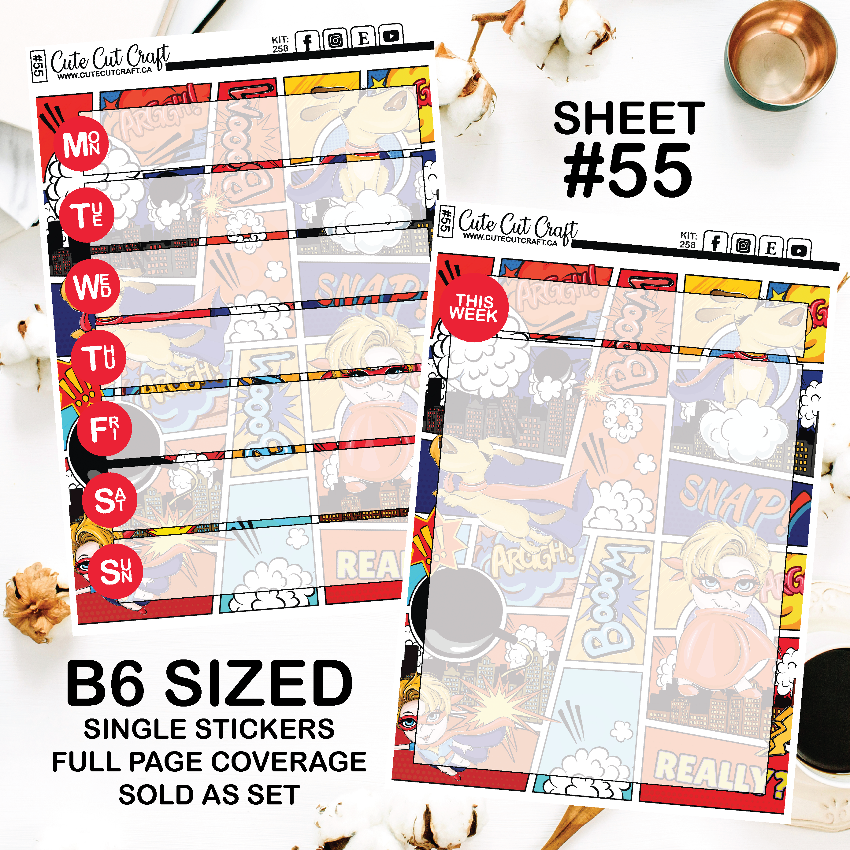 Super Kid #258 || Journaling Sheets