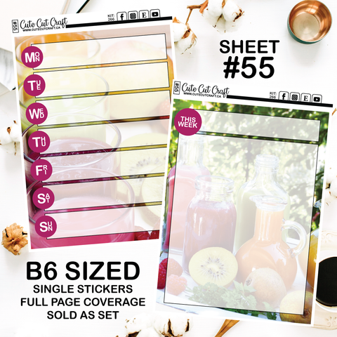 Fruity Drinks #266 || Journaling Sheets