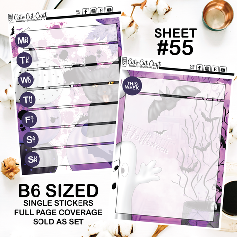 Purple Halloween #196 || Journaling Sheets